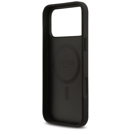 Guess 4G Flowers Print MagSafe case for iPhone 17 Pro - black