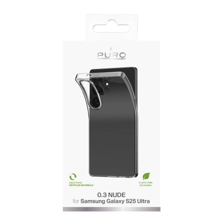 Puro 03 Nude Silikonhülle für Samsung Galaxy S25 Ultra – transparent