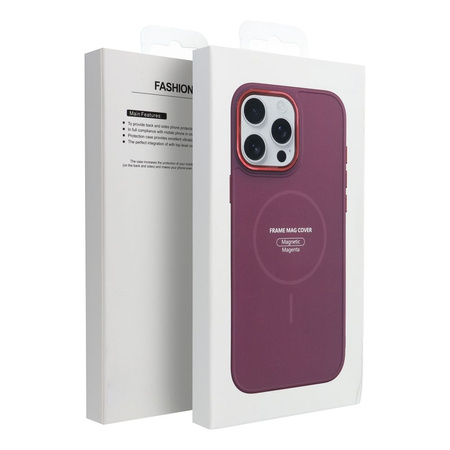 Futerał FRAME MAG COVER kompatybilny z MagSafe do IPHONE 14 PRO MAX magenta