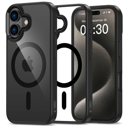 TECH-PROTECT MAGMAT MAGSAFE IPHONE 16 BLACK/CLEAR