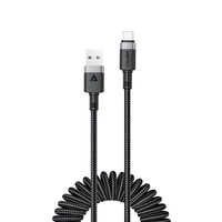 Acefast C14-04 USB-A - USB-C Cable Spring 480Mb/s 3A 1.2m - Black