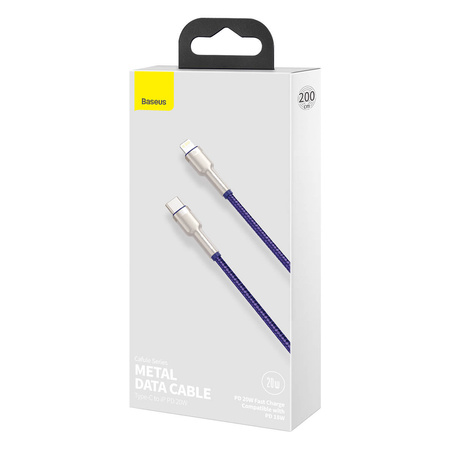 Baseus kabel Cafule Metal PD USB-C - Lightning 2,0 m fioletowy 20W