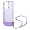 Guess Translucent Pearl Strap - Etui iPhone 14 Pro Max (fioletowy)