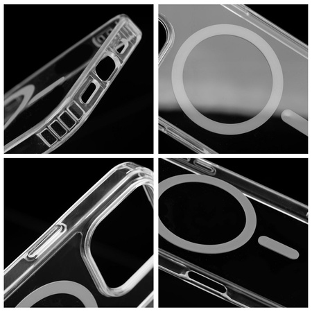 Drop Glue Colorful Ring Mag Cover kompatybilny z MagSafe pasuje do IPHONE 12 PRO MAX szary