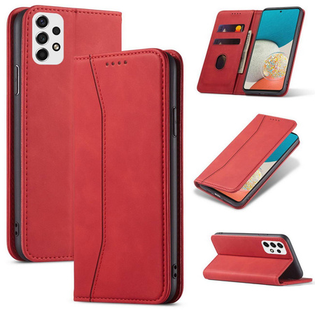 Magnet Fancy Case Case für Samsung Galaxy A53 5G Beutel Brieftasche Kartenhalter Rot