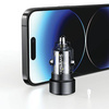 Ładowarka Samochodowa 60W Fast Charge USAMS C39 USB+USB-C fioletowy/purple CC208CC02 (US-CC208)