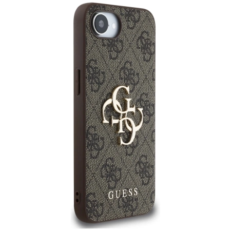 Etui Guess 4G Big Logo na iPhone 16e - brązowe