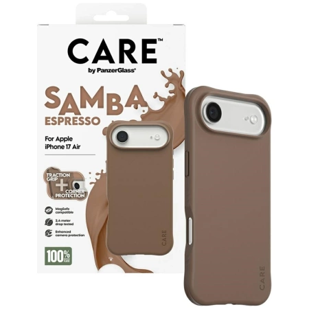 CARE by PanzerGlass Modische Samba MagSafe Hülle für iPhone Air - Braun