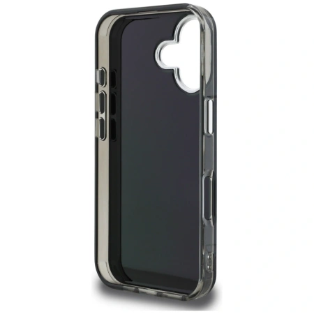 Etui Karl Lagerfeld IML Aquarelle Karl & Choupette & Logo na iPhone 16 - czarne