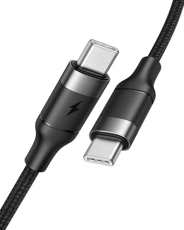 VEGER kabel Typ C do Typ C PD  100W 5A CC02 1,5m czarny