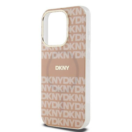 DKNY DKHMP15XHRHSEP iPhone 15 Pro Max 6.7" różowy/pink hardcase IML Mono & Stripe MagSafe