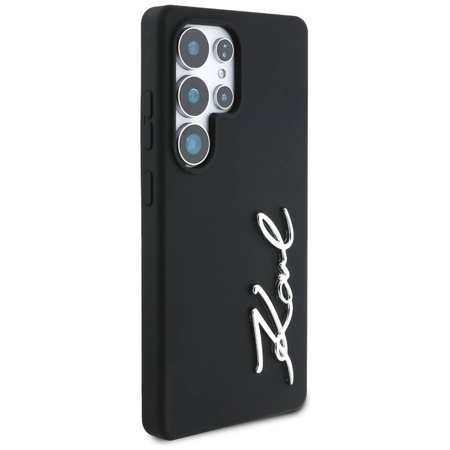 Karl Lagerfeld nakładka HC Silicone Sign Metal Logo do Samsung Galaxy S25 Ultra czarna
