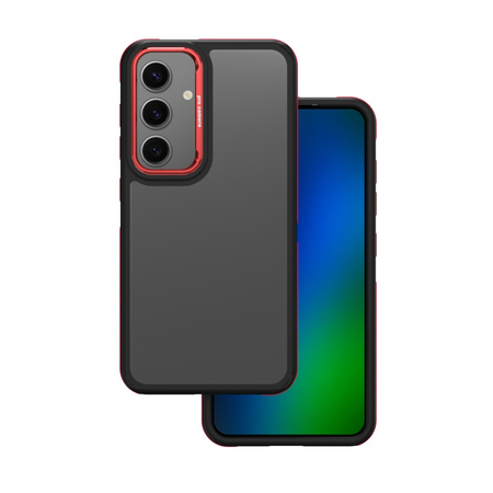 Nakładka Crystal Black do Samsung Galaxy S25 czerwona