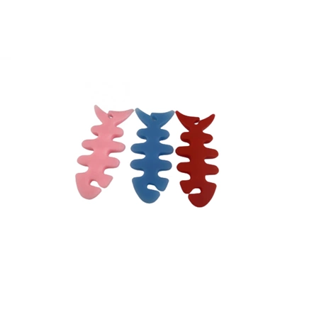 Fischförmige Kopfhörerkabelhülle – Rosa