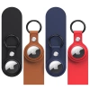Apple AirTag PU Lederhülle - Schwarz, Braun, Rot, Blau - 4 Stück