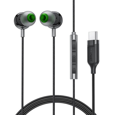 Acefast L5 Kabelgebundene In-Ear-Kopfhörer USB-C 1,2 m - Schwarz