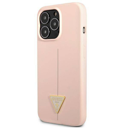 Guess GUHCP13XSLTGP iPhone 13 Pro Max 6,7 &quot;rosa / rosa Hardcase Silikondreieck