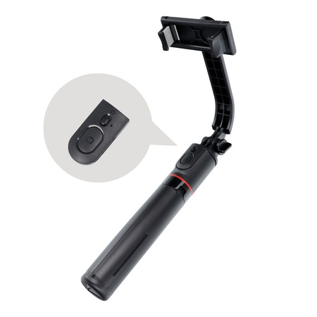 Zestaw / uchwyt selfie z pilotem na bluetooth tripod czarny SSTR-13