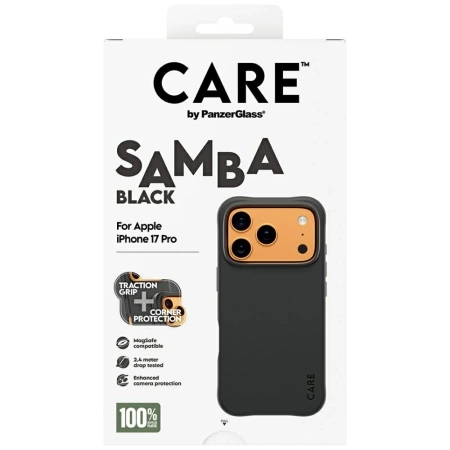 Etui CARE by PanzerGlass Fashionable Samba MagSafe na iPhone 17 Pro - czarne