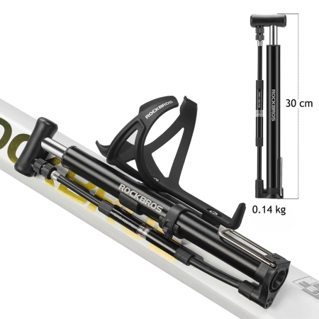 Rockbros 42322821001 floor bicycle pump - black