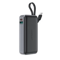 Acefast M7-10000 PD30W Powerbank mit integriertem Kabel – Schwarz