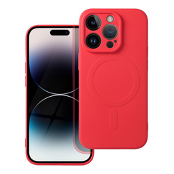 Futerał Silicone Mag Cover kompatybilny z MagSafe do IPHONE 14 PRO czerwony