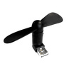 Wiatraczek 2in1 USB/microUSB czarny/black