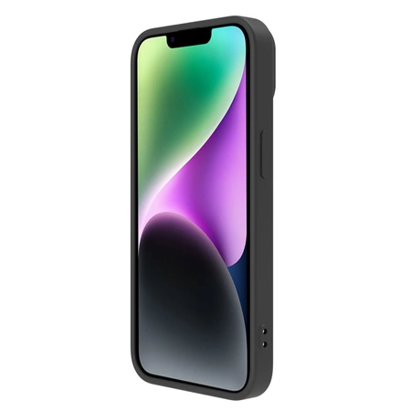 Nillkin CamShield Silky Silicone Case etui iPhone 14 Plus pokrowiec z osłoną na aparat czarny