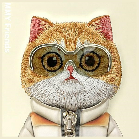 Nimmy etui iPhone 15 6.1" khaki           Cool&Cute 2.0 Cat
