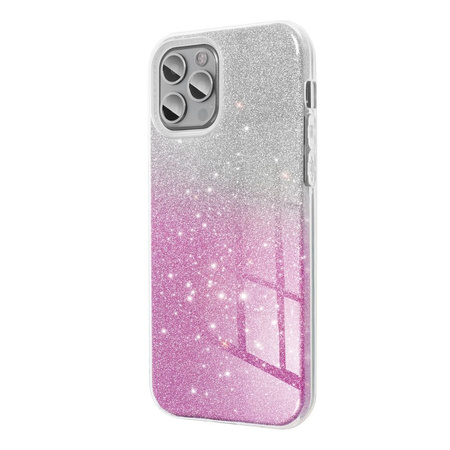 Futerał SHINING do IPHONE 15 PRO MAX transparent/róż