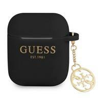 Guess GUA2LSC4EK AirPods 1/2 cover black / black Silicone Charm Collection