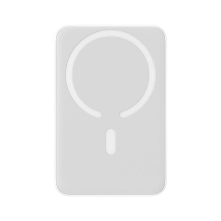 Baseus Magnetic Mini Power Bank mit MagSafe 15W / PD Quick Charge QC 20W 10000mAh Weiß (Overseas Edition) + USB-C-Kabel der Xiaobai-Serie - USB-C 60W 3A 0,5m Weiß