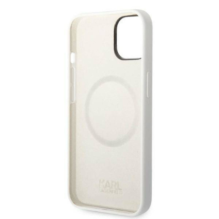 Karl Lagerfeld nakładka do iPhone 14 Plus 6,7" KLHMP14MSNCHBCH biała hard case Magsafe Silicone NFT Choupette