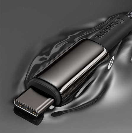 Baseus kabel USB Typ C - USB Typ C szybkie ładowanie Power Delivery Quick Charge 100 W 5 A 2 m czarny (CATWJ-A01)