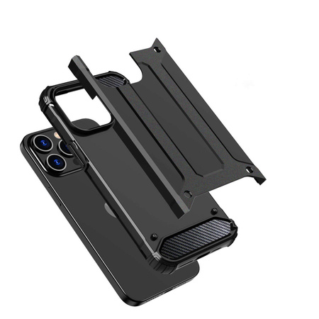 iPhone 15 Pro Max Hybrid Armor Hülle – Schwarz