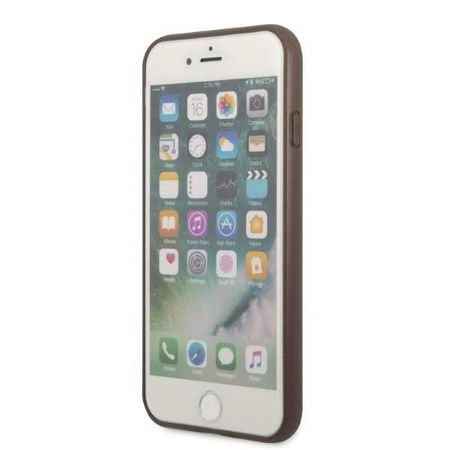 Guess GUHCI84GGMBR iPhone 7/8/SE 2020/2022 braun/braune Hardcase 4G Big Metal Logo