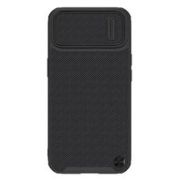 Nillkin Textured S Case für iPhone 14, gepanzerte Hülle mit Kameraabdeckung, schwarz