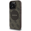 Oryginalne Etui IPHONE 16 PRO Guess 4G Circle Classic Logo MagSafe brązowe