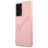 Guess GUHCS21LLSVSPI S21 Ultra G998 różowy/pink hardcase Script Vintage
