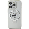 Karl Lagerfeld KLHMP15XHMRSCHH iPhone 15 Pro Max 6,7&quot; weiß/weiß Hardcase Ring Stand Choupette Head MagSafe