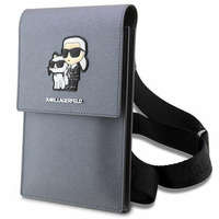 Karl Lagerfeld Handtasche KLWBSAKCPMG Silber/Silber Saffiano Karl &amp; Choupette