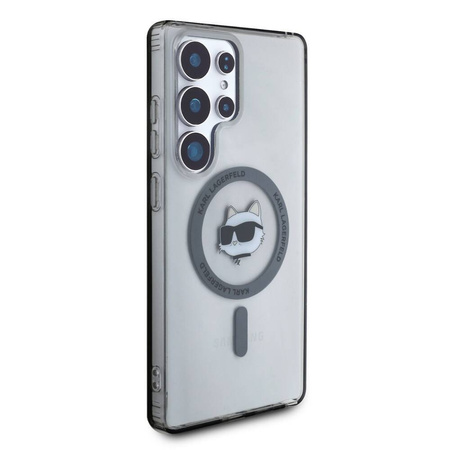 Etui Karl Lagerfeld Button Choupette Head Printed Logo MagSafe Samsung Galaxy S25 Ultra czarny