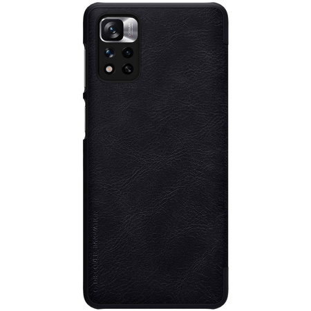 Nillkin Qin Case etui do Xiaomi Redmi Note 11 Pro+ (China) / Redmi Note 11 Pro (China) osłona na aparat kabura pokrowiec obudowa z klapką czarny