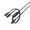 Acefast C5 USB-C – USB-C / USB-C 2in1 100 W 480 Mbit/s Kabel – Schwarz