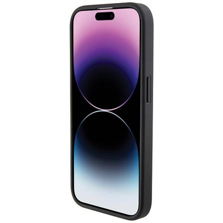 Oryginalne Etui APPLE IPHONE 15 PRO MAX BMW Hardcase Leather Blue Dots (BMHCP15X22RBDK) czarne