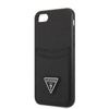 Oryginalne Etui IPHONE SE 2022 / SE 2020 / 7 / 8 Guess Hardcase Saffiano Triangle Logo Cardslot czarne