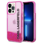 Karl Lagerfeld Liquid Glitter Translucent Elongated Logo Case – Etui iPhone 14 Pro (różowy)