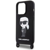 Karl Lagerfeld KLHCP15XSCBSKNK iPhone 15 Pro Max 6.7&quot; hardcase black/black Crossbody Silicone Ikonik