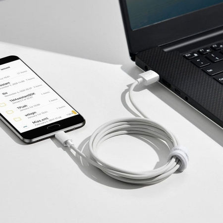 Baseus zestaw 2x kabel USB - micro USB 2,1 A 1,5m biały (TZCAMZJ-02)