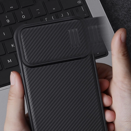 Nillkin CamShield S Case etui iPhone 14 Pro Max pancerny pokrowiec osłona na aparat niebieskie
